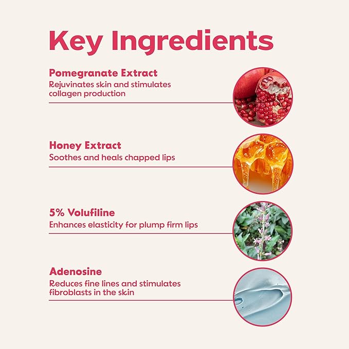 FRUDIA Pomegranate Honey Lip Balm, 3-in1 Lip Plumping, Hydrating, & Translucent Red Tinted Korean Lip Balm made with Pomegranate Extracts for Dry & Pale Lips