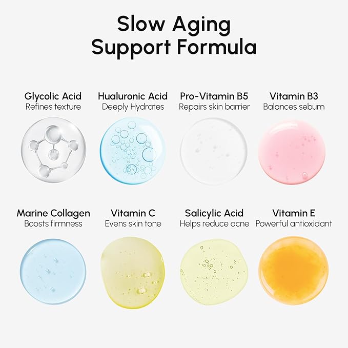 MAREE Toner Glycolic Acid Exfoliating Toner for Face 2 PACK Acido Glicolico para Manchas