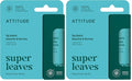 ATTITUDE Plastic-free Lip Balm, EWG Verified Plant- and Mineral-Based Ingredients, Vegan and Cruelty-free Personal Care Products, Unscented, 0.3 Oz (Pack of 2)