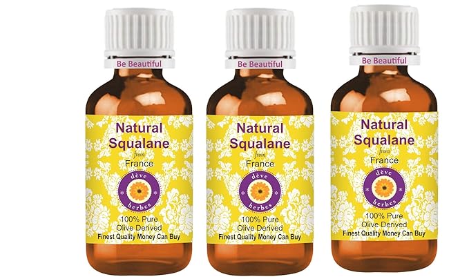 dève herbes Natural Squalane Oil (derived from Olives) (Pack of Three) 100ml X 3 (10 oz)