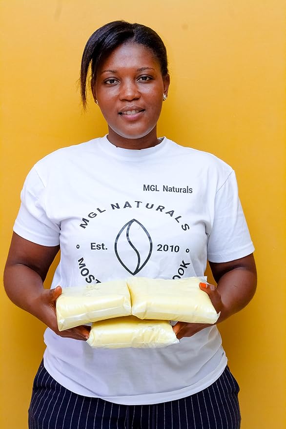 MGL Naturals Raw African Shea Butter Ivory 10 lb, 100% Pure and Unrefined. Nourish and moisturize skin and hair. Use alone or DIY recipes. From Ghana (10 lb)