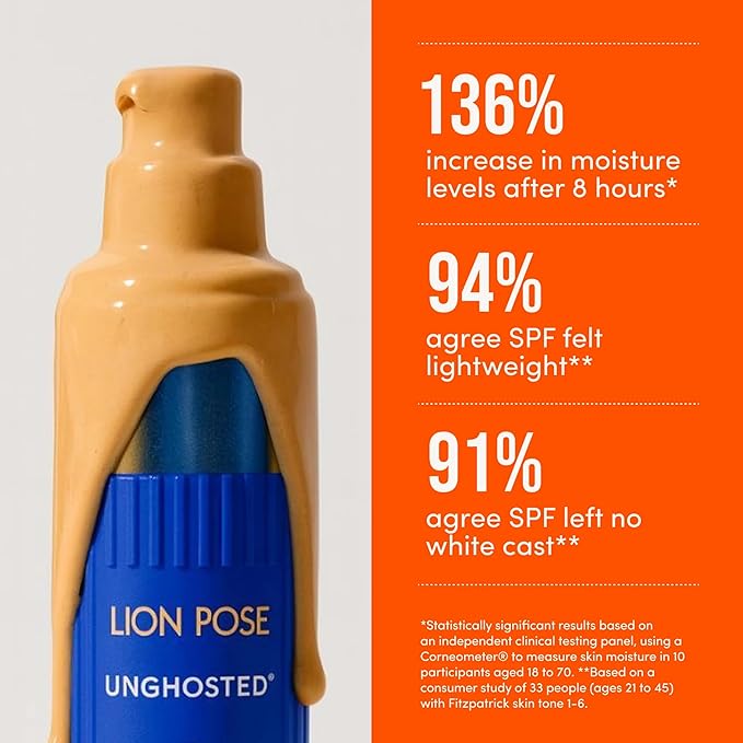 UNGHOSTED Sheer Tinted Mineral SPF 42 with Moisture-Boosting Squalane, Sunscreen for Face and Body, Mineral Sunscreen Lotion, UVA/UVB protection, 1.7 fl oz