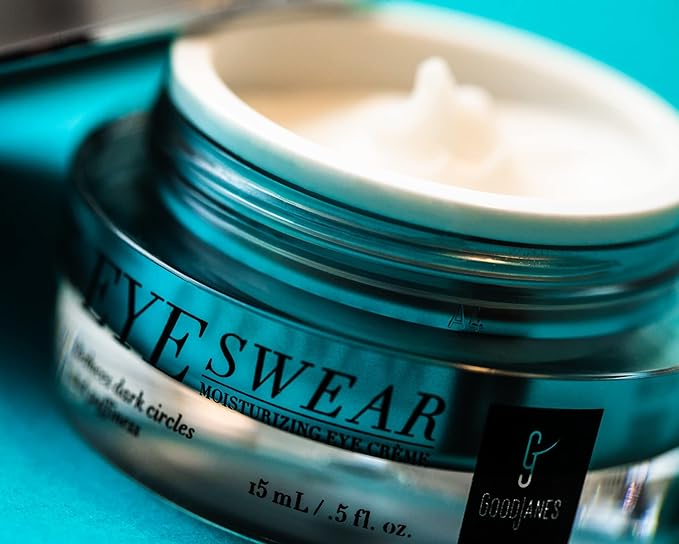 GOODJANES Eye Swear Brightening Eye Cream with Aloe Vera, Lavender & Stem Cell Complex – Hydrating Formula for Dark Circles, Puffiness & Fine Lines – Vegan & Cruelty-Free