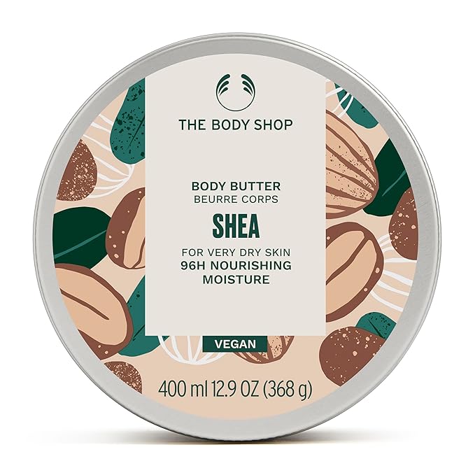 The Body Shop Shea Body Butter – Hydrating & Moisturizing Skincare for Very Dry Skin – Vegan – 12.9 oz