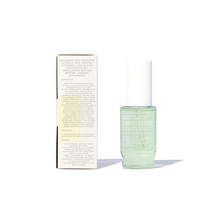 Urbanand G3 (Green Grape Glow) Niacin Serum, 1.69 fl oz, Vegan Korean Facial Serum with 10% Niacinamide and Ferulic Acid for Glowing Skin, Korean Skin Care