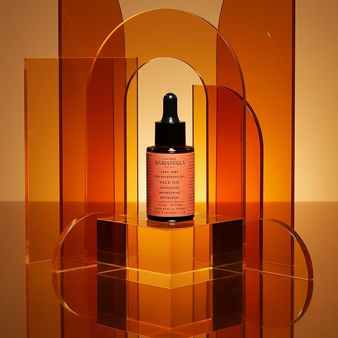 Jaboneria Marianella 100% Pure Sea Buckthorn Face Oil — Antioxidant Rich — Firming, Hydrating & Anti-Aging — Sensitive Skin Friendly — All Skin Types