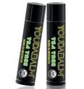 Organic Lip Balm, Tea Tree Flavor - 100% Natural Lip Moisturizer, USDA Certified - Lip Balm for Dry, Cracked Lips (2 Pack)