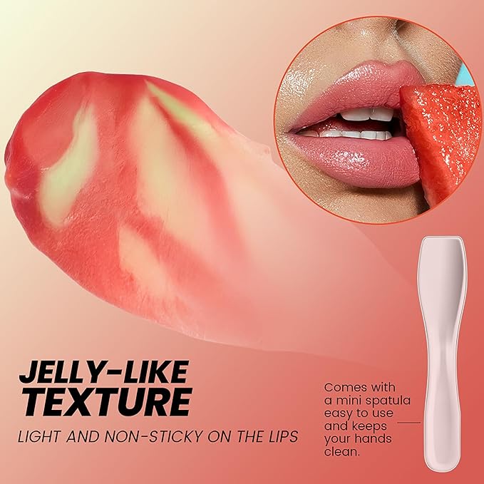 Lip Moisturizer, Fruity Aroma Lip Mask Hydrating Balm with Stick, with Jojoba Seed Oil, Hydrating Prevention Dry & Cracked, Reduce Fine Lines, Full Looking & Irresistible Lips,01 Watermelon