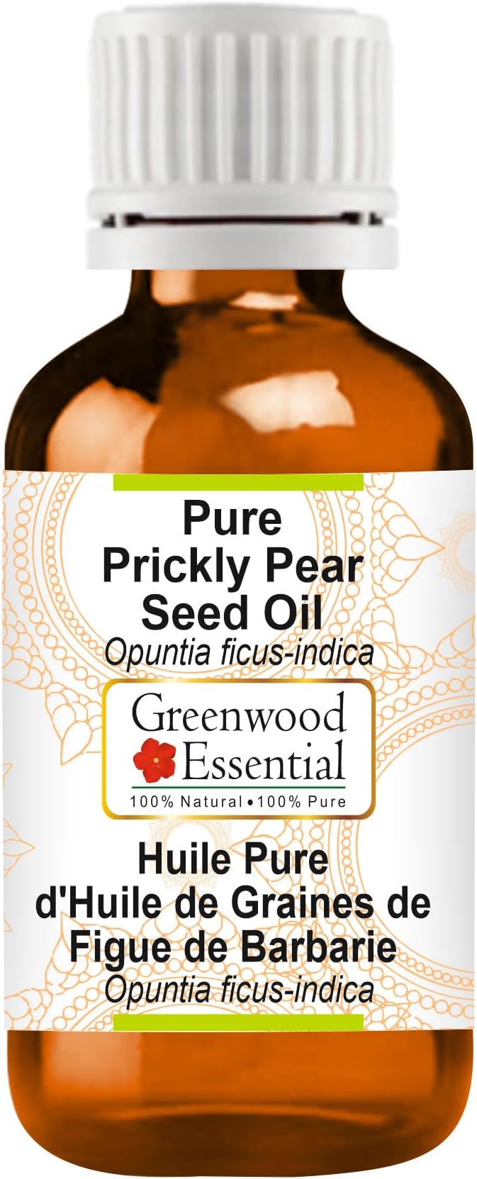 Greenwood Essential Prickly Pear Seed Oil (Opuntia ficus-Indica) | Infused | Pure | Non-Sticky | Lightweight | for Facial Care | Natural | Men & Women | 5ml (0.16 oz)