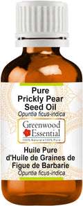 Greenwood Essential Prickly Pear Seed Oil (Opuntia ficus-Indica) | Infused | Pure | Non-Sticky | Lightweight | for Facial Care | Natural | Men & Women | 5ml (0.16 oz)