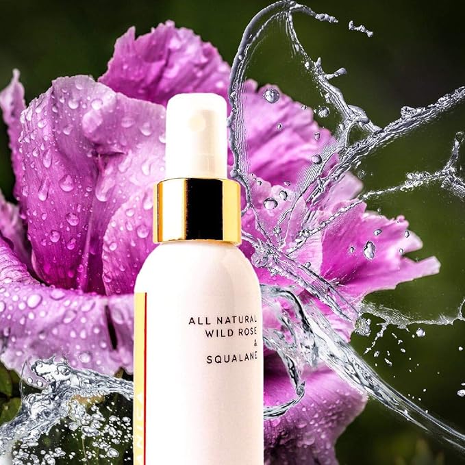 ESSENCE FACE MIST Rosehip rose water vitamin C squalane ultra hydrating Moisturizer primer face spray 4oz - 100% Pure all natural organic + advanced science vegan - NO ALCOHOL