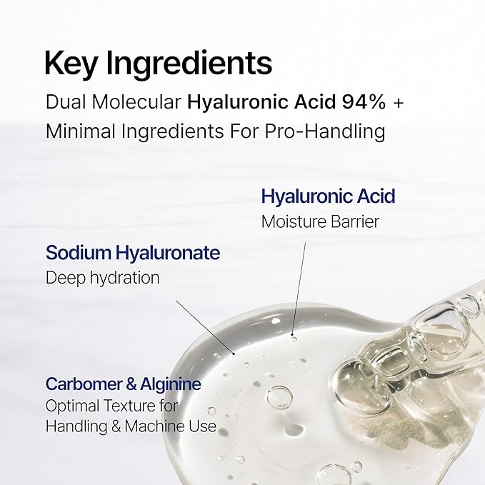 PAMS IBC Ampoule 100 Hyaluronic Acid, Korean Professional Esthetician Formula, Dual-Molecular HA Complex, Clean Minimal for Sensitive & Dry Skin (1.69fl.oz/50ml)