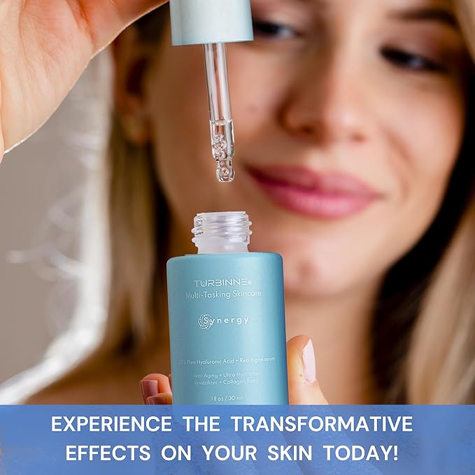 20% Pure Hyaluronic Acid + Red Algae Serum – Anti-Aging, Hydrating, Collagen Boost – Retinol, Vitamin C, CoQ10, Tea Tree Oil – Brightening, UV Protection – For All Skin Types (2 Count)