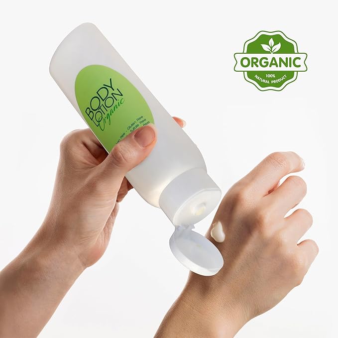 Organic Body Lotion, Naturally Moisturizing 6 oz, Paraben Free, Gluten Free, Cruelty Free, Made in USA