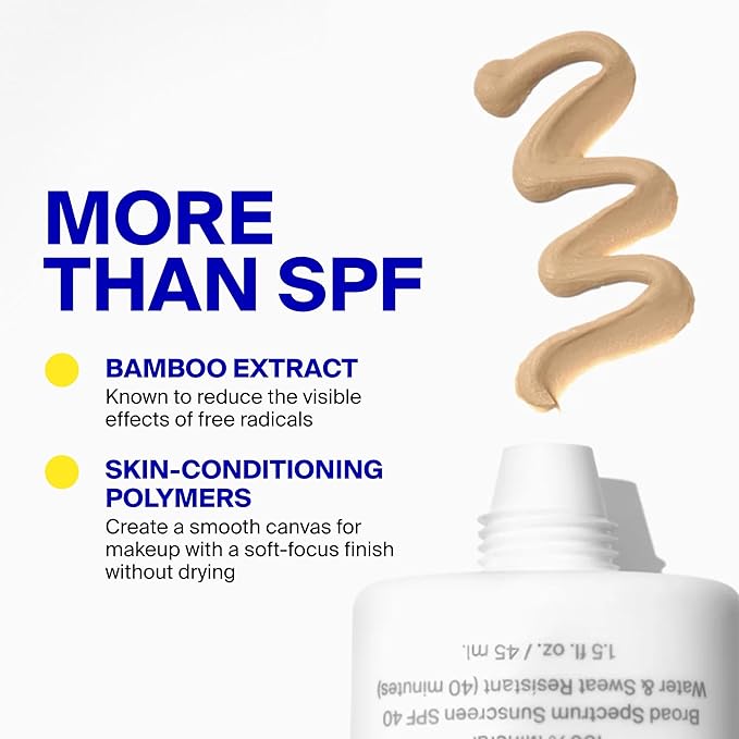 Supergoop! Mineral Mattescreen (SPF 40) - 20 mL - Mineral, Oil-Free Broad Spectrum Sunscreen - Smooths Skin’s Appearance, Minimizes Pores & Controls Shine - Water & Sweat Resistant