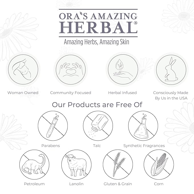 Ora's Amazing Herbal Ultra Healing Body Butter, Intensive Moisturizer For Dry Skin, Spearmint & Bergamot Essential Oil, 8 oz, Peppermint Field Scent