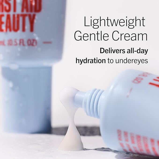 First Aid Beauty - Hydrating Eye Cream with Hyaluronic Acid, Nourishing Eye Cream that Provides 24 hours of Hydration, Helps Smooth Fine Lines, Wrinkles & Puffiness, Safe for Sensitive Skin, 0.5 oz