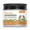 Beef Tallow Sunscreen SPF 50 - Mineral Sunscreen with Zinc Oxide - Non-Toxic Natural Sunblock for Face & Body - Water Resistant, Reef Safe, Moisturizing for Dry and Sensitive Skin