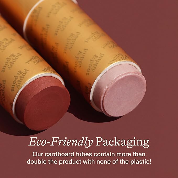 Poppy & Pout All Natural Lip Tint, Cardboard Tube, Hand-Filled, Beeswax, Vitamin E, Coconut Oil, Cruelty Free, All-Natural Shades (Lola)