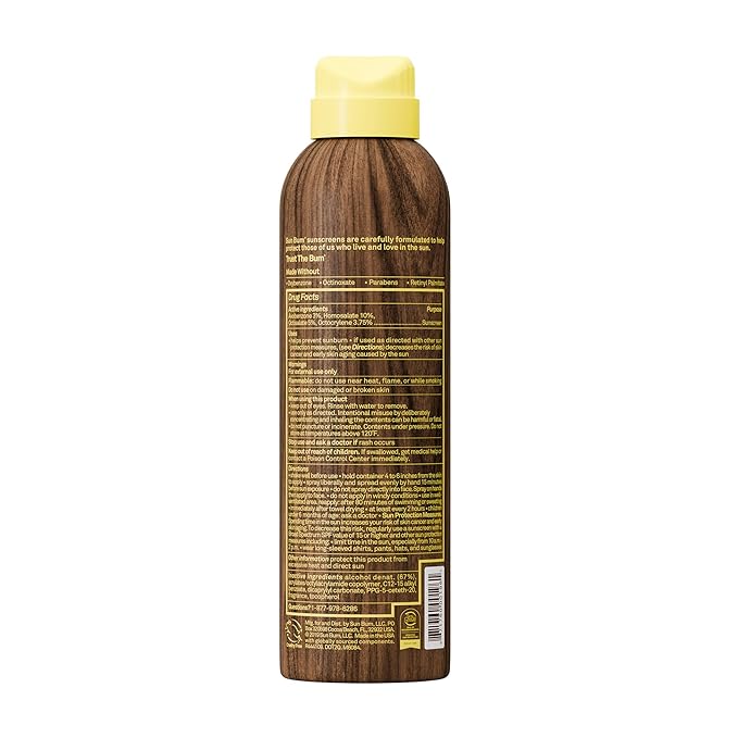 Sun Bum Original SPF 30 Sunscreen Body Spray - Broad Spectrum Moisturizing Sunscreen with Vitamin E - Hawaii 104 Act Compliant (Made without Octinoxate & Oxybenzone) - 6 oz