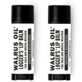 WALRUS OIL - Logger's Lip Balm, 2-Pack, 100% Vegan Lip Balm, Beeswax-Free, Made with Natural Ingredients - UNSCENTED