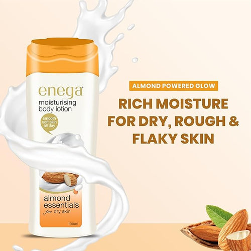 Almond Moisturising Body Lotion for Dry Skin 100 ML, (3.38 Ounce), Winter Essential Body Lotion, Almond Oil Skin Smooth and Deep Nourishing