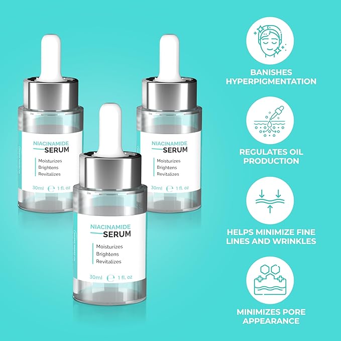 MY DERMA DREAM | Niacinamide Serum 5% for Face - Aids in Minimizing Pores, Fading Dark Spots, and Reducing Redness - Rich in Antioxidant Vitamin B3 - Anti-Aging Face Serum - 90 Day Supply