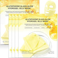 Re.SPN Vegan Cica PDRN Glass Glow Hydrogel Mask - [205% Glow Boost] 4EA, Glutathione & Sodium DNA for Repair, Hydrating & Plumping Korean Face Mask, Firming