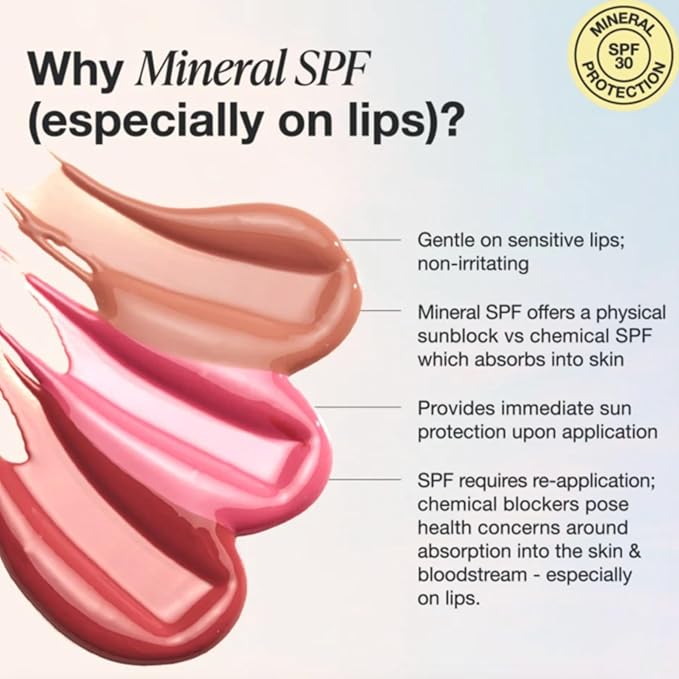 INNBEAUTY Project Sun Balm Mineral SPF 30 Lip Balm with Tint, Rosy Brown Shade, 0.6 OZ (17ml)