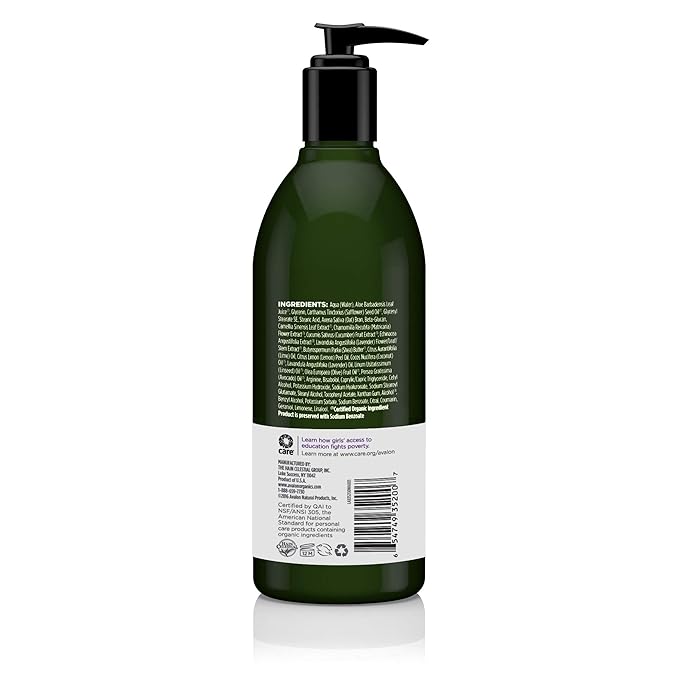 Avalon Organics Nourishing Lavender Hand & Body Lotion, 12 oz. (Pack of 2)