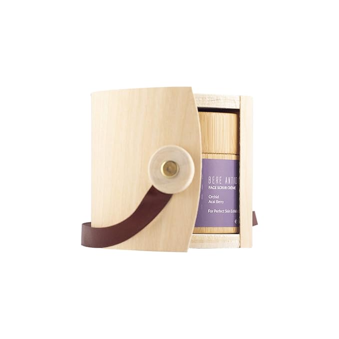 OMORFEE Organic Berè Antioxidant Face Scrub Crème | Organic Face Scrub | Acai Berry, Orchid, Plant Cellulose Beads, Turmeric, Blueberry | 50 Grams / 1.76 Oz.