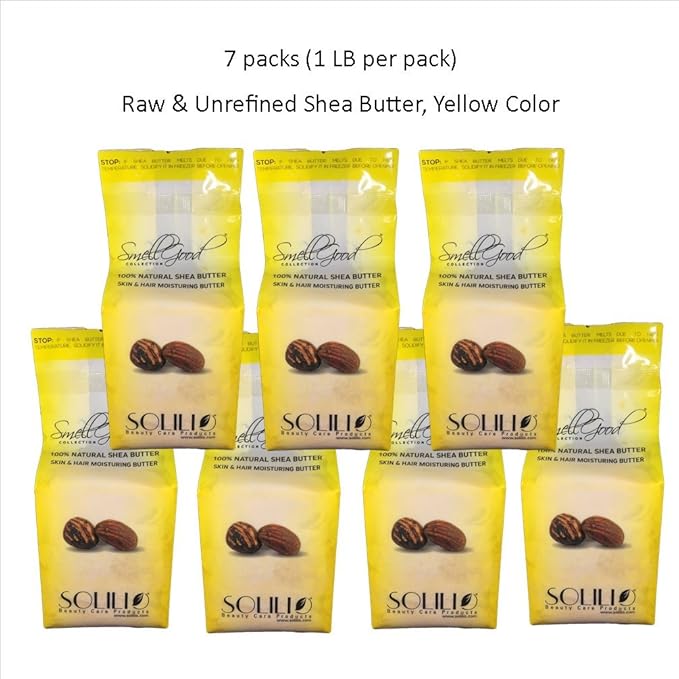 Raw Unrefined Shea Butter FRESH HARVEST From Ghana 7 Lbs (yellow shea butter)
