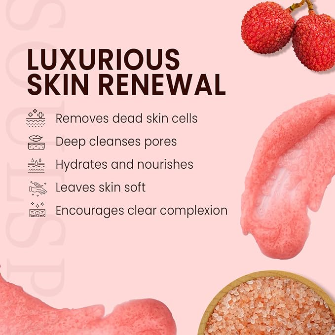 SOULSPA PURE Himalayan Foot & Body Scrub - Luxurious Himalayan Pink Salt Scrub & Mineral Rich Exfoliating Body Scrub for Refreshed and Radiant Skin, 10 oz