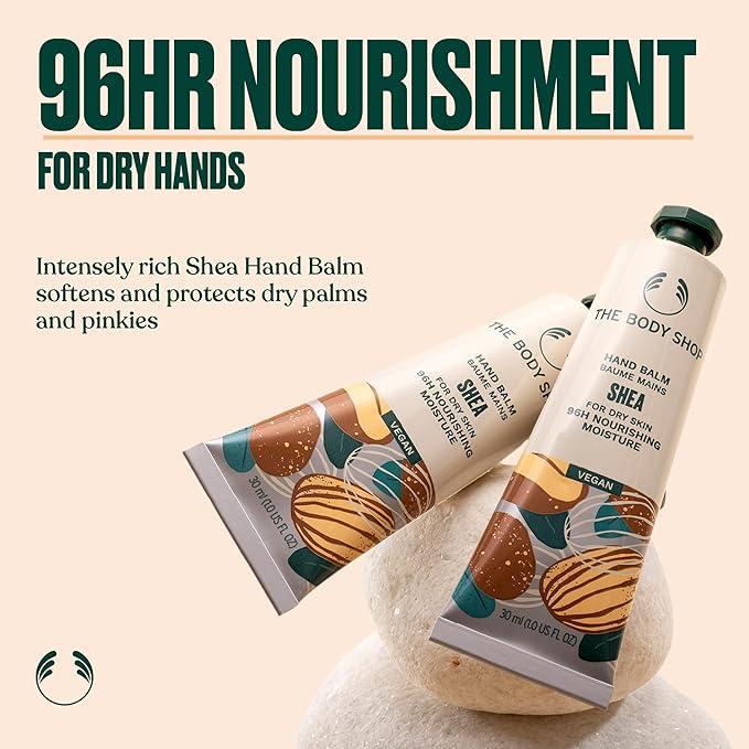 The Body Shop Shea Hand Cream – Nutty Fragrance, On-the-Go Hydration & Protection – 1.0 oz