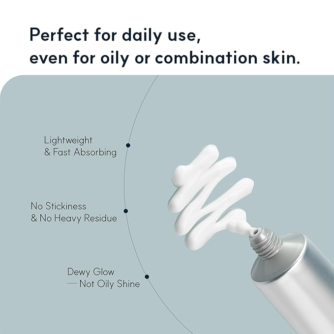 S.NATURE Pore Minimizing Moisturizer for Dry & Sensitive Skin – Squalane Hydrating Face Cream, Tightening & Smoothing Pores, Lightweight Korean Skincare, 2.7 fl oz