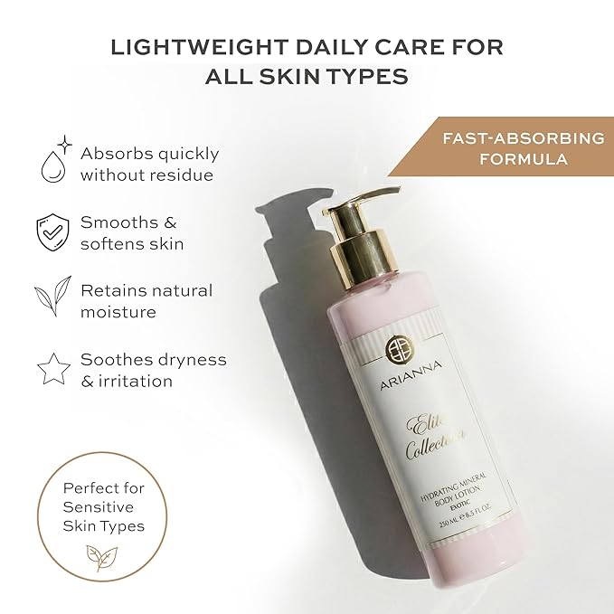 Hydrating Mineral Body Lotion Natual Water-Based not greasy Lotion Nurturing and Soothing Daily Lotion (Exotic)
