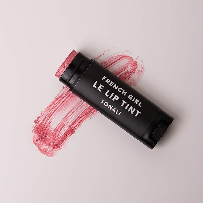 French Girl Le Lip Tint - Moisturizing & Hydrating Lip Balm for Sheer, Buildable Coverage & Shine, Clean Formula, Organic Ingredients, Vegan & Cruelty-Free - Sonali