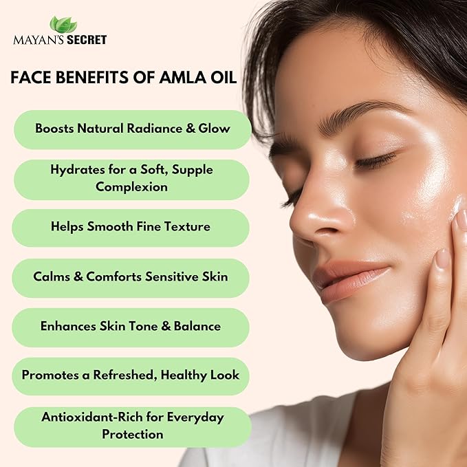 Mayan’s Secret Organic Amla Oil for Hair & Scalp – Cold Pressed Indian Gooseberry Oil, USDA Certified Organic, Unrefined, Natural Conditioning Oil for Shine & Moisture – 4 oz Amber Glass Bottle