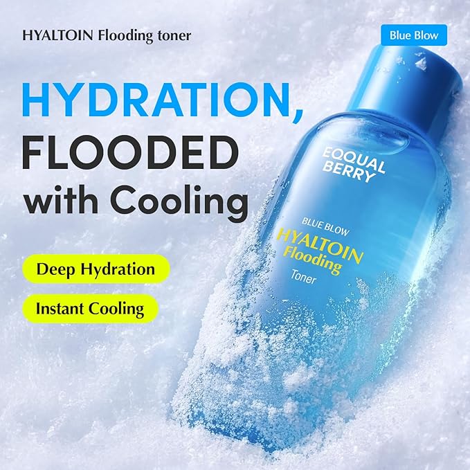 EQQUALBERRY Hyaltoin Flooding Toner | Moisture-Rich Hydrogel Toner for Deep Hydration | Cooling Essence Texture | Hyaluronic Acid & Ectoin | Makeup-Ready Skin (5.07 fl.oz / 150ml)