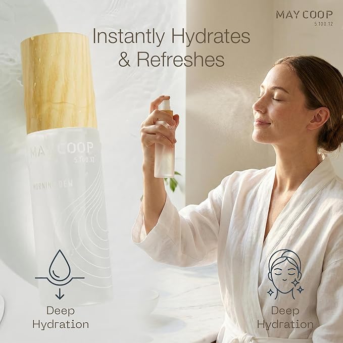 MAY COOP Raw Morning Dew Face Mist | Korean Hydrating Mist with Maple Water & Hyaluronic Acid, Lightweight Facial Spray for Refreshing Daily Care, Suitable for Sensitive Skin, 2.71 fl oz
