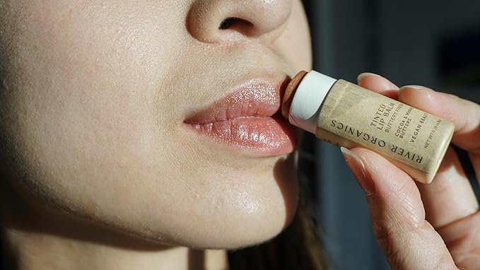 Nude Tinted Lip Balm – Vegan, Zero-Waste, Buttery Finish – Hydrating with Cacao & Mango butters – Natural Lip Color, Plastic-Free Tube, Organic, Zero-Waste 0.28 OZ