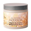 Glimmer Goddess Shimmer Body Butter with Organic Whipped Shea Butter for Hydration, Moisturizing & Silky Natural Glow - Rose Gold Sexy, 2 oz