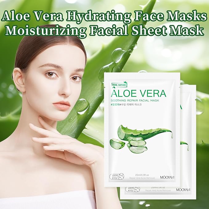 Facial Masks Skincare for Women,Moisturize Face Mask Sheet for Girl,Hydrating Face Mask for All Skin Types,Dry Skin & Sensitive Skin (10-Packs)