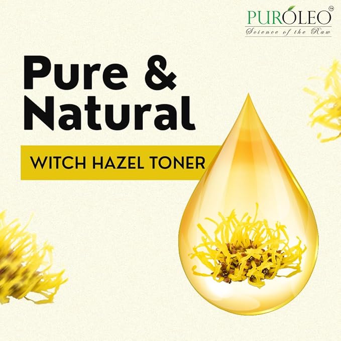 PUROLEO Witch Hazel Toner 64 Fl Oz/1900 ML (Packed in Canada) Refresh and Revitalize Your Skin with | Premium Bottle | Luxury Skin Care Toner | Facial Toner for Postpartum & Skincare