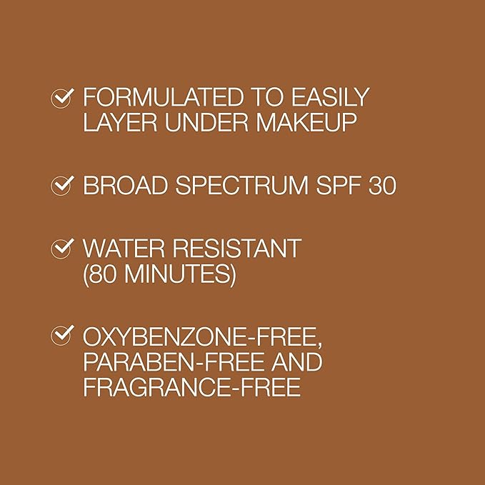 Neutrogena Purescreen+ Tinted Sunscreen for Face with SPF 30, Broad Spectrum Mineral Sunscreen with Zinc Oxide and Vitamin E, Water Resistant, Fragrance Free, Medium Deep, 1.1 fl oz