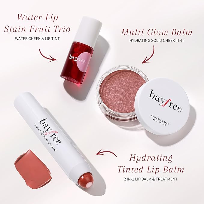 bayfree Tinted Lip Balm Plumper, Glossy, Pump Lips, Lightweight, Moisturize & Tint with Jojoba Seed Oil, Vegan Lipbalm Lip Care, Garden