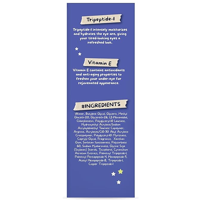 Purifect Eye Me to the Moon Serum for Women & Men - Peptide Under Eye Serum Treatment with Vitamin E, Anti Aging Support, Firming & Lifting, Hydrating, Vegan Skincare, Cruelty Free - 1 fl oz