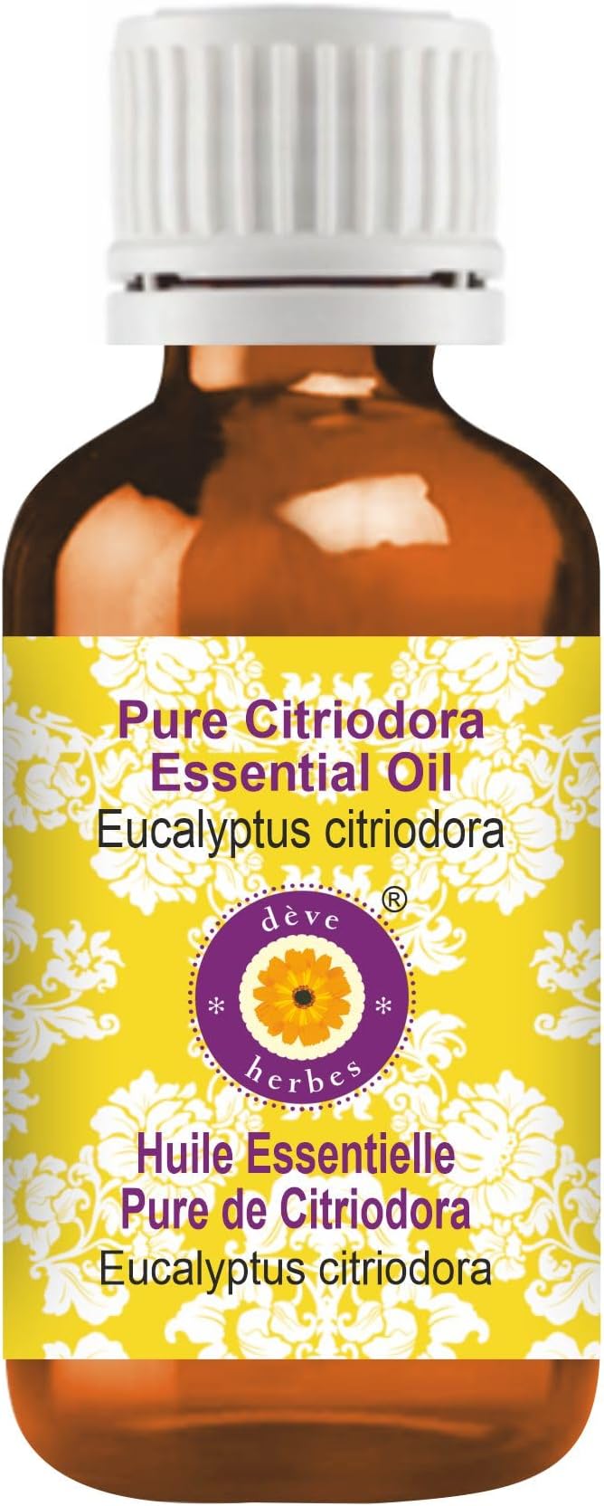 Deve Herbes Pure Citriodora Essential Oil (Eucalyptus citriodora) Steam Distilled 5ml (0.16 oz)