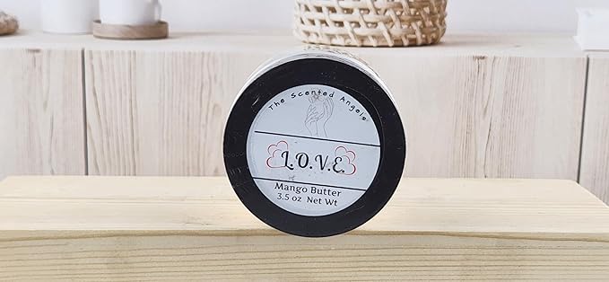 TSA Handmade Whipped Mango Love Body Butter Cream, Luxury Body Lotion for Dry Skin, Daily Moisturizing Shea Butter, Sunflower Oil, Mothers, Fathers, Women, Men, Teens, 3.5 oz Jar
