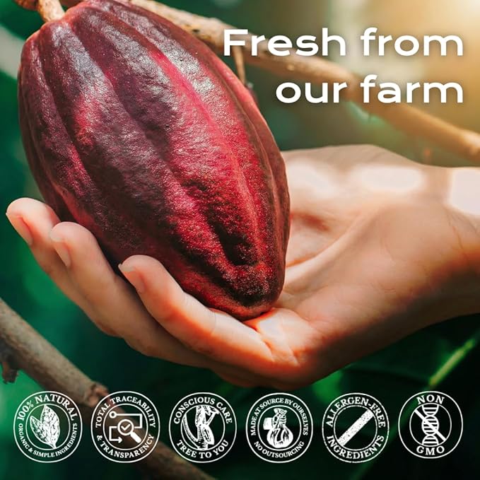 U Chocolate Organic Cacao Butter 16 oz, Fresh From Our Farm, Raw Food Grade Cocoa Butter, For Vegan Baking, Chocolate Making and more